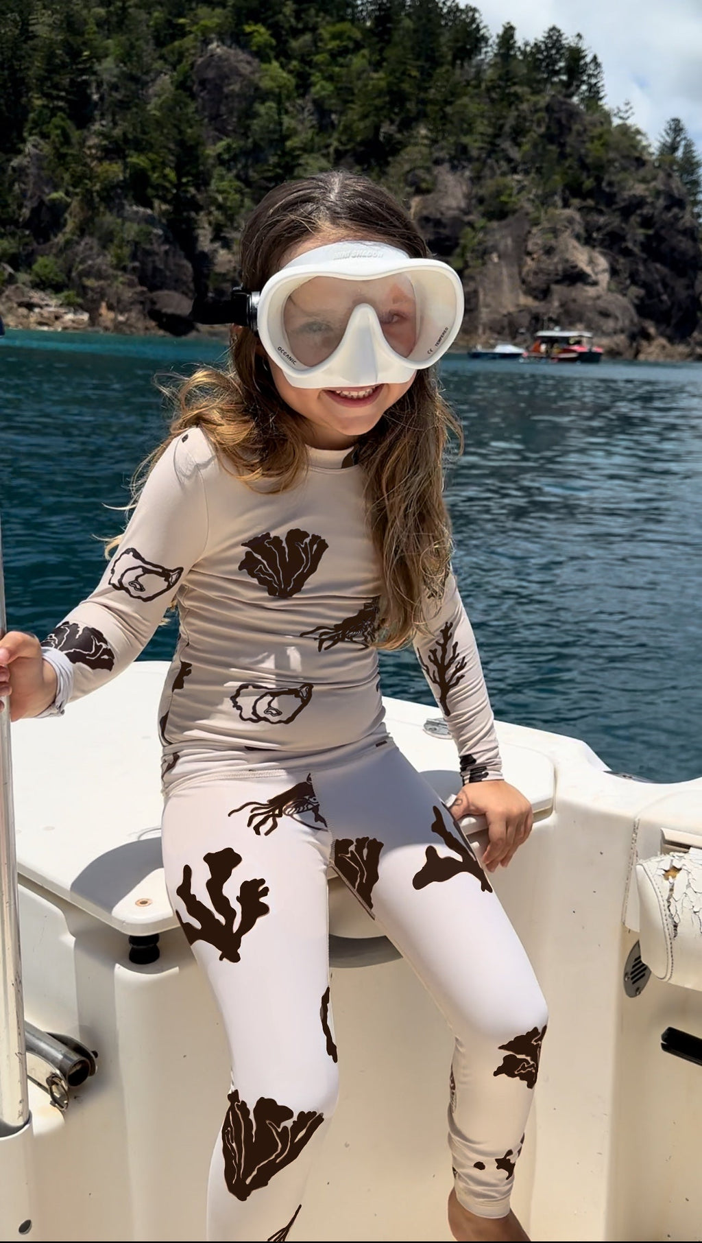 MINI UV50+ LEGGINGS  - COCOA CORAL