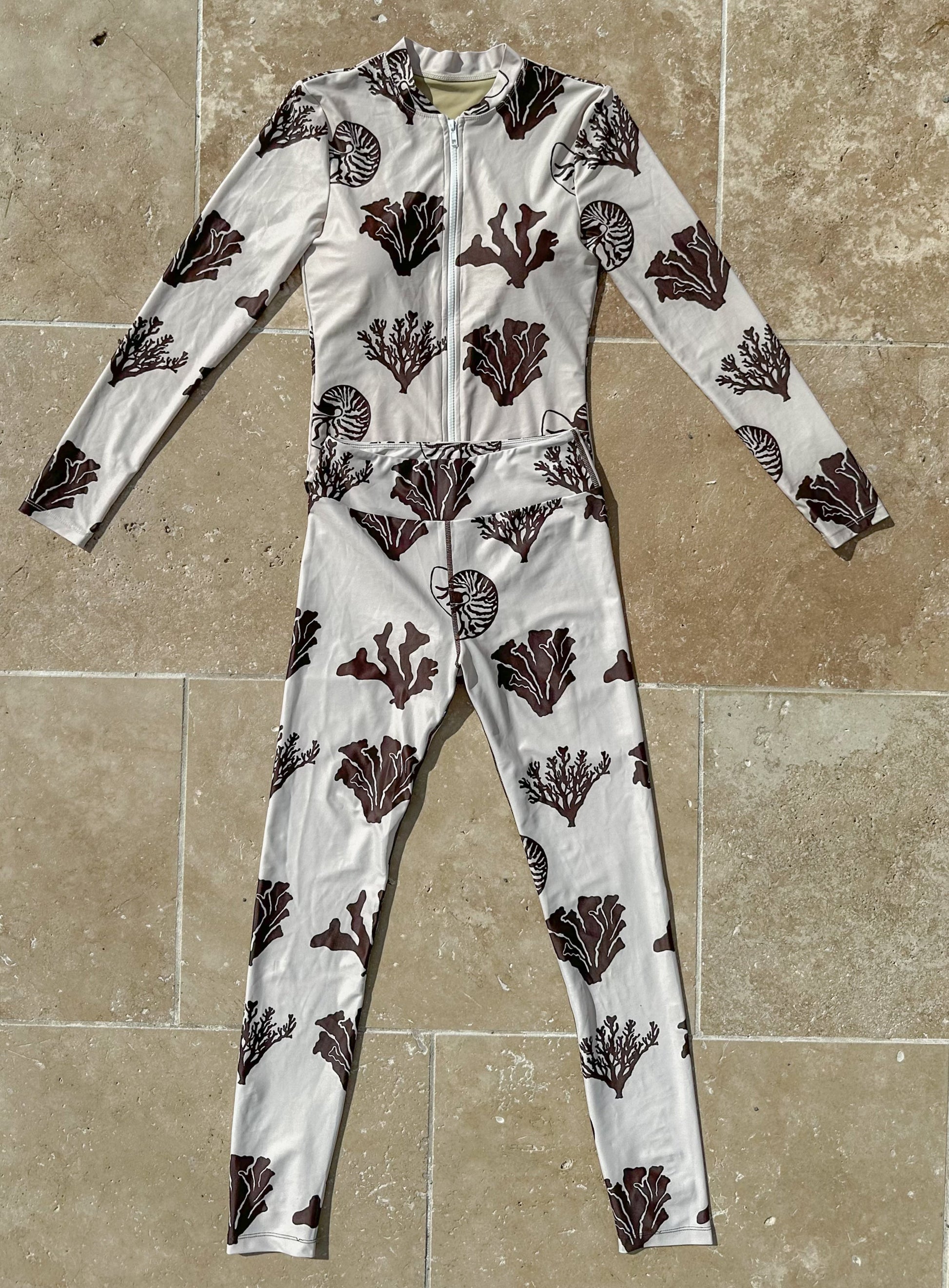 WOMANS UV50+ LEGGINGS - COCOA CORAL